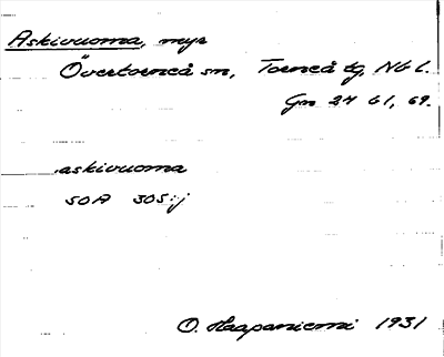 Bild på arkivkortet för arkivposten Askivuoma