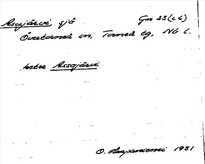 Bild på arkivkortet för arkivposten Asujärvi