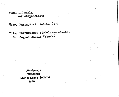 Bild på arkivkortet för arkivposten Augustinharald