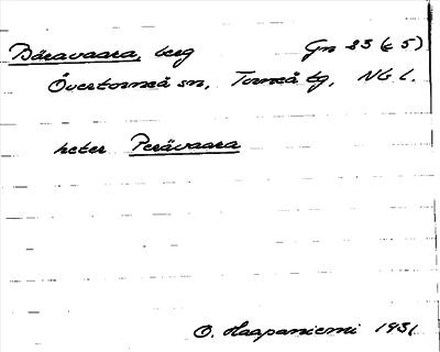 Bild på arkivkortet för arkivposten Bäravaara