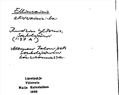 Bild på arkivkortet för arkivposten Ellinvainio