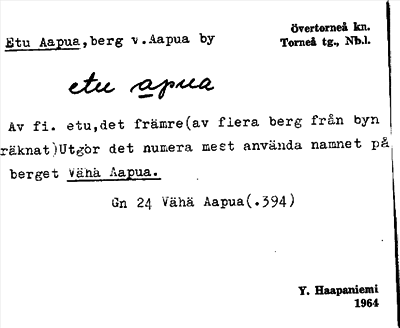 Bild på arkivkortet för arkivposten Etu Aapua