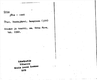 Bild på arkivkortet för arkivposten Göte