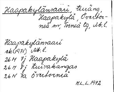 Bild på arkivkortet för arkivposten Haapakylänsaari
