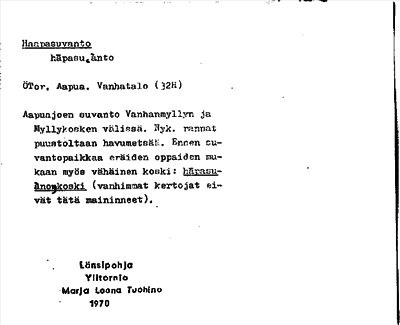 Bild på arkivkortet för arkivposten Haapasuvanto