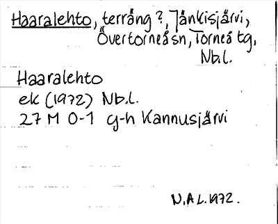 Bild på arkivkortet för arkivposten Haaralehto