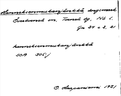 Bild på arkivkortet för arkivposten Hanneksenmukanjänkkä