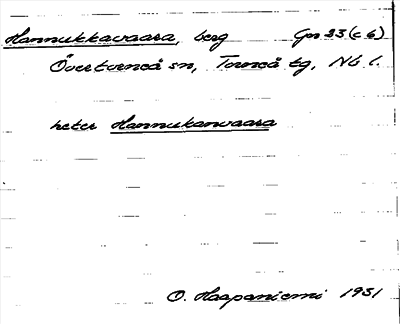Bild på arkivkortet för arkivposten Hannukkavaara