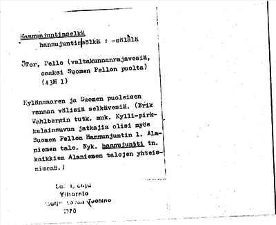 Bild på arkivkortet för arkivposten Hannunjuntinselkä