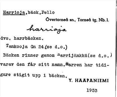 Bild på arkivkortet för arkivposten Harrioja