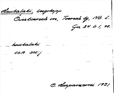 Bild på arkivkortet för arkivposten Hautalaki