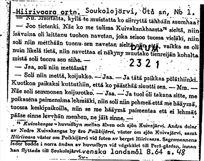 Bild på arkivkortet för arkivposten Hiirivaara