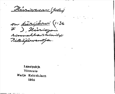 Bild på arkivkortet för arkivposten Hiirivaara