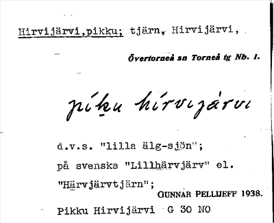 Bild på arkivkortet för arkivposten Hirvijärvi, pikku