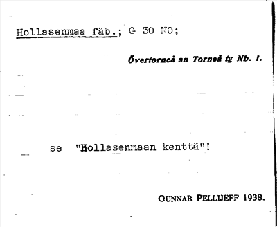 Bild på arkivkortet för arkivposten Hollasenmaa fäb., se Kollasenmaan känttä