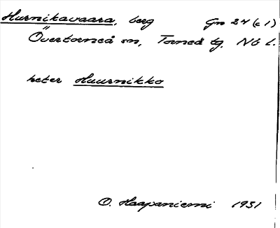 Bild på arkivkortet för arkivposten Hurnikavaara