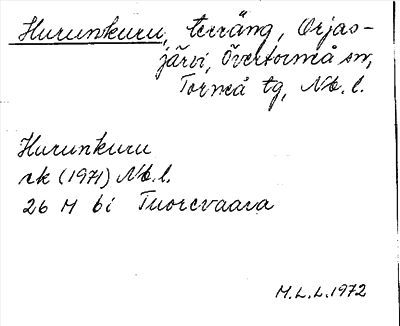 Bild på arkivkortet för arkivposten Hurunkuru