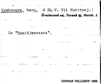 Bild på arkivkortet för arkivposten Hyehvaara