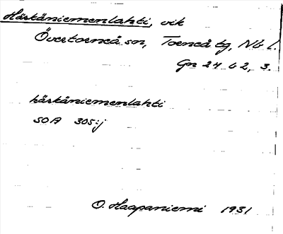 Bild på arkivkortet för arkivposten Härkäniemenlahti
