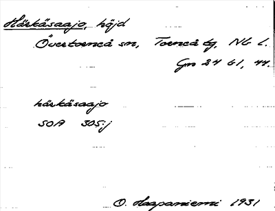 Bild på arkivkortet för arkivposten Härkäsaajo