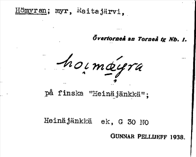 Bild på arkivkortet för arkivposten Hömyran