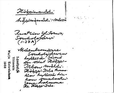 Bild på arkivkortet för arkivposten Hööpinmäki