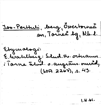 Bild på arkivkortet för arkivposten Iso-Perttuli