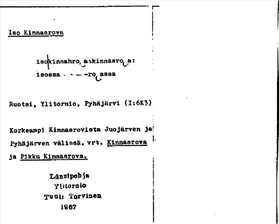 Bild på arkivkortet för arkivposten Iso Kinnasrova
