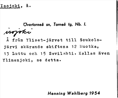 Bild på arkivkortet för arkivposten Isojoki