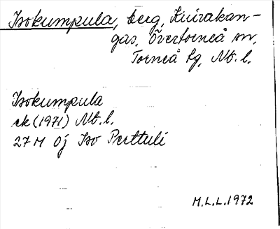 Bild på arkivkortet för arkivposten Isokumpula