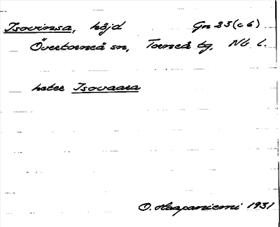 Bild på arkivkortet för arkivposten Isovinsa