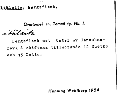 Bild på arkivkortet för arkivposten Itälaita
