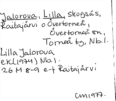 Bild på arkivkortet för arkivposten Jalorova, Lilla