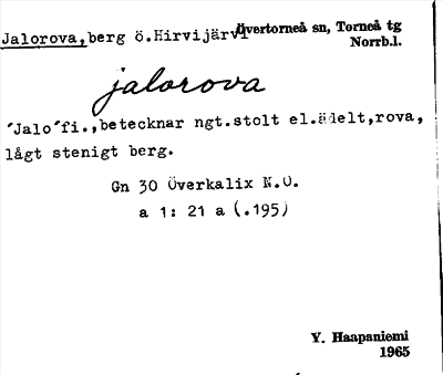 Bild på arkivkortet för arkivposten Jalorova