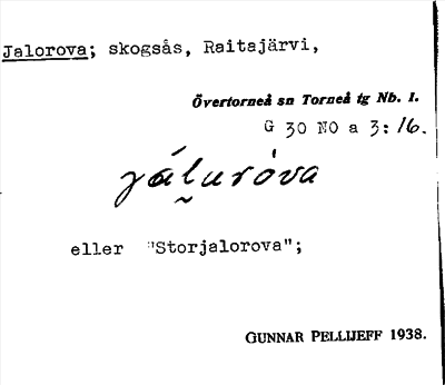 Bild på arkivkortet för arkivposten Jalorova