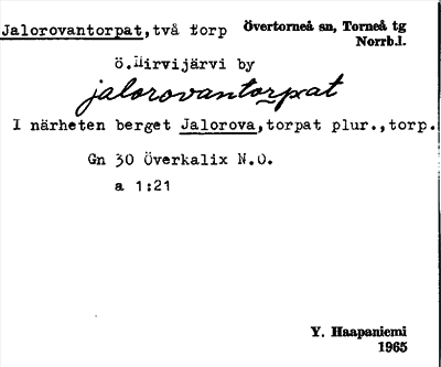 Bild på arkivkortet för arkivposten Jalorovantorpat
