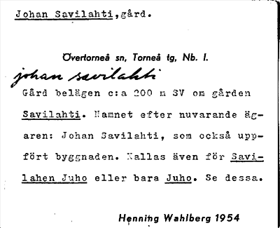 Bild på arkivkortet för arkivposten Johan Savilahti