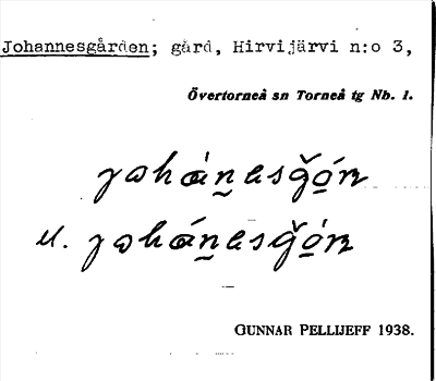 Bild på arkivkortet för arkivposten Johannesgården