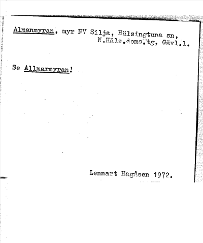 Bild på arkivkortet för arkivposten Almanmyran, se Allmarmyran