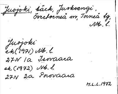 Bild på arkivkortet för arkivposten Juojoki