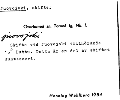 Bild på arkivkortet för arkivposten Juovojoki