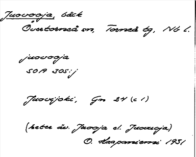Bild på arkivkortet för arkivposten Juovooja