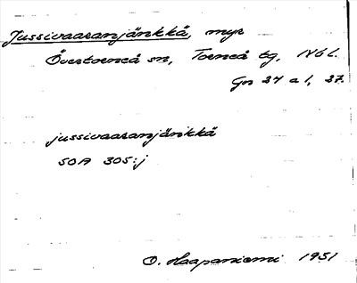 Bild på arkivkortet för arkivposten Jussivaaranjänkkä
