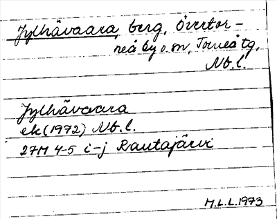 Bild på arkivkortet för arkivposten Jylhävaara