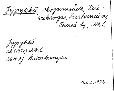 Bild på arkivkortet för arkivposten Jypykkä