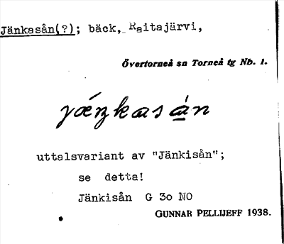 Bild på arkivkortet för arkivposten Jänkasån(?)