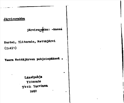 Bild på arkivkortet för arkivposten Järvirovakka