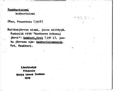 Bild på arkivkortet för arkivposten Kaakkuriniemi