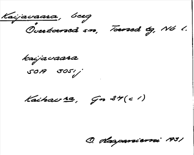 Bild på arkivkortet för arkivposten Kaijavaara