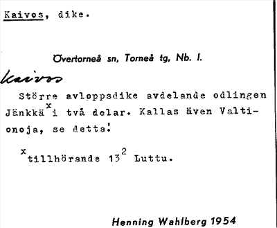 Bild på arkivkortet för arkivposten Kaivos